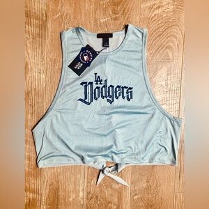 NWT LA Dodgers Cut Out Muscle Tee with Design